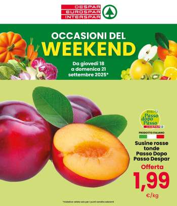 Volantino Eurospar - 18/9/2025 - 21/9/2025.
