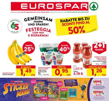 Volantino Eurospar - 18/9/2025 - 1/10/2025.