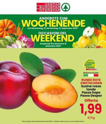 Volantino Eurospar - 18/9/2025 - 21/9/2025.