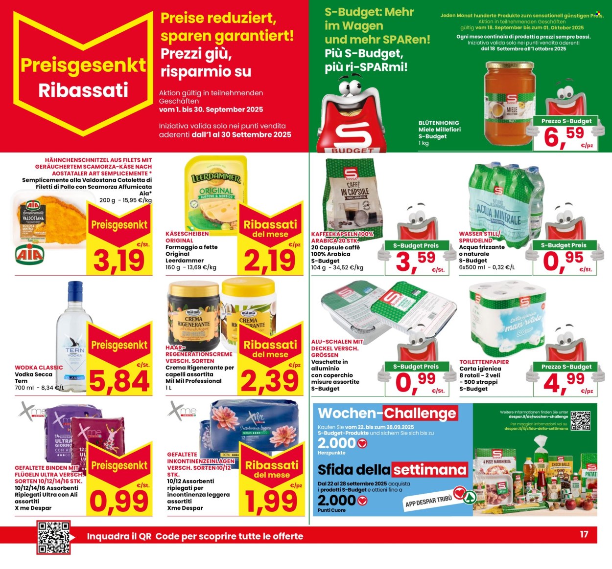 Volantino Eurospar - 18/9/2025 - 1/10/2025. Pagina 17
