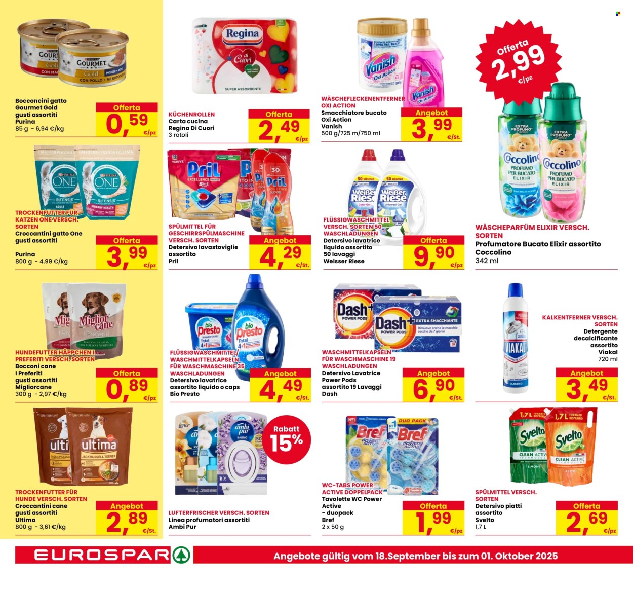 Volantino Eurospar - 18/9/2025 - 1/10/2025. Pagina 22