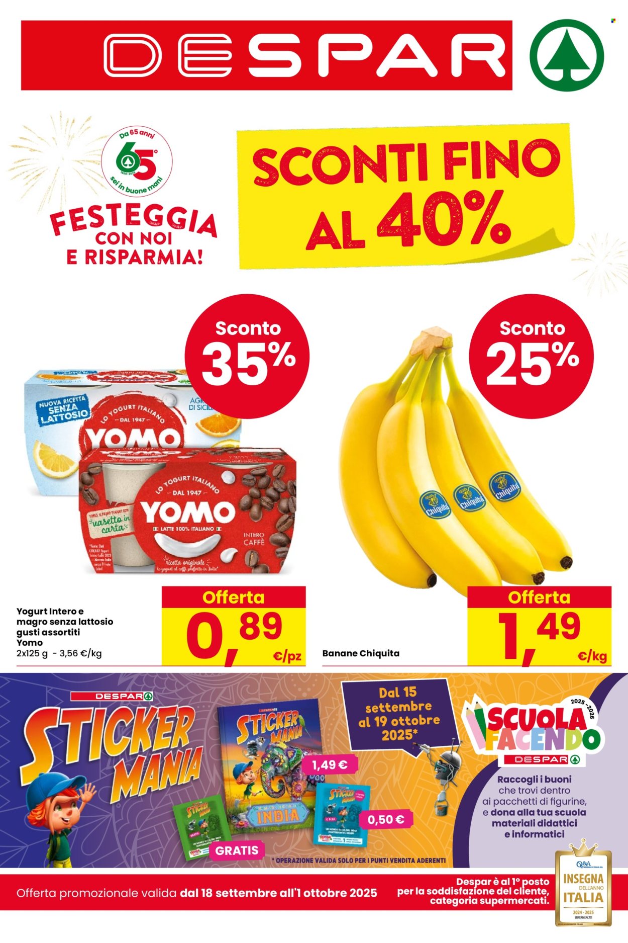 Volantino Despar - 18/9/2025 - 1/10/2025. Pagina 1