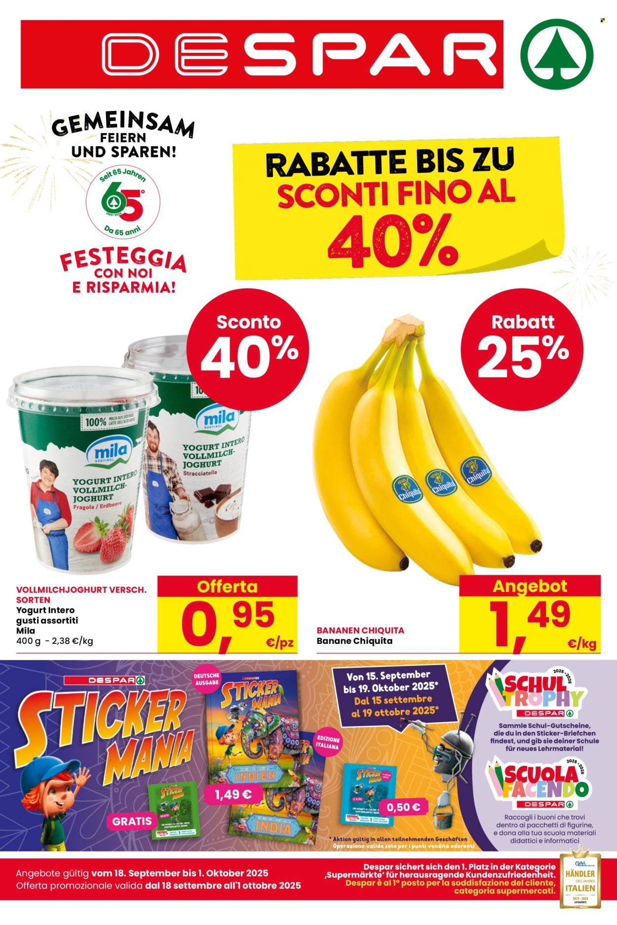 Volantino Despar - 18/9/2025 - 1/10/2025. Pagina 1