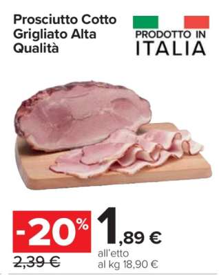 Prosciutto Cotto Grigliato Alta Qualità