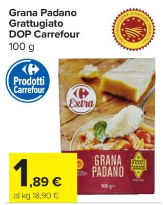 Grana Padano Grattugiato DOP Carrefour