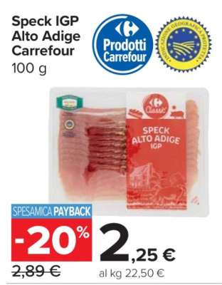 Speck IGP Alto Adige Carrefour