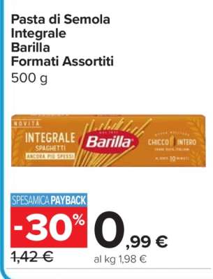 Pasta di Semola Integrale Barilla Formati Assortiti