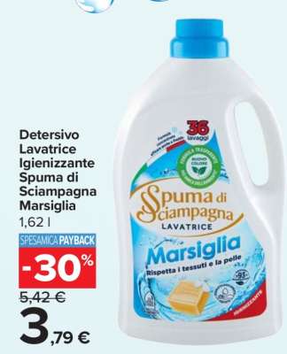 Detersivo Lavatrice Igienizzante Spuma di Sciampagna Marsiglia
