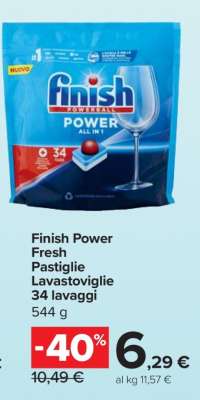 Finish Power Fresh Pastiglie Lavastoviglie 34 lavaggi