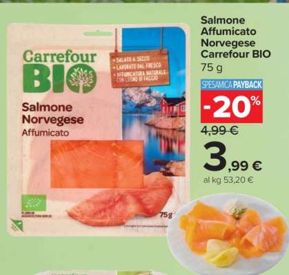 Salmone Affumicato Norvegese Carrefour BIO