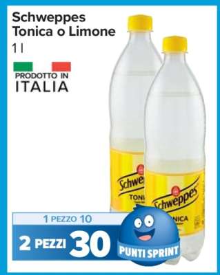 Schweppes Tonica o Limone
