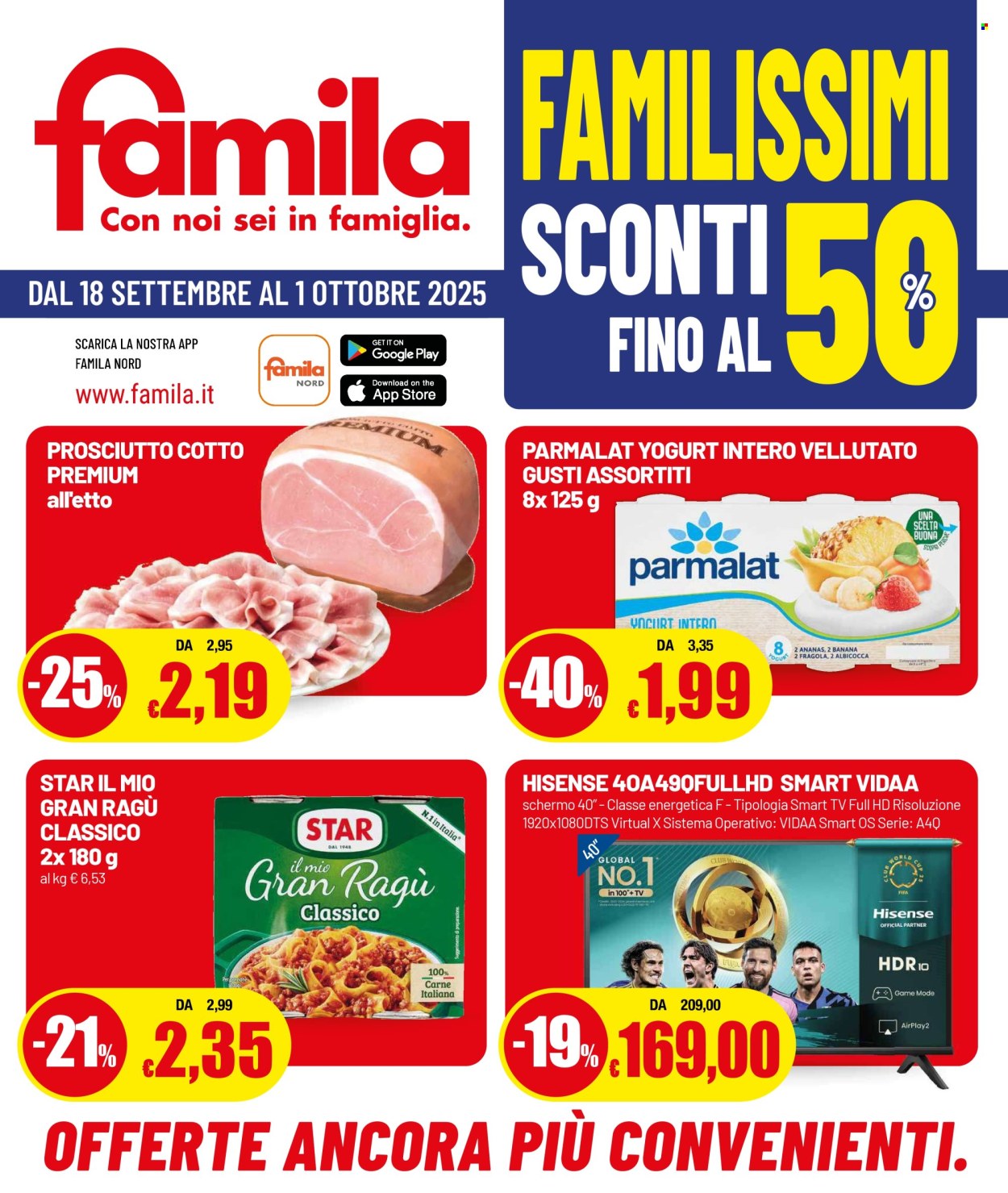 Volantino Famila - 18/9/2025 - 1/10/2025. Pagina 1