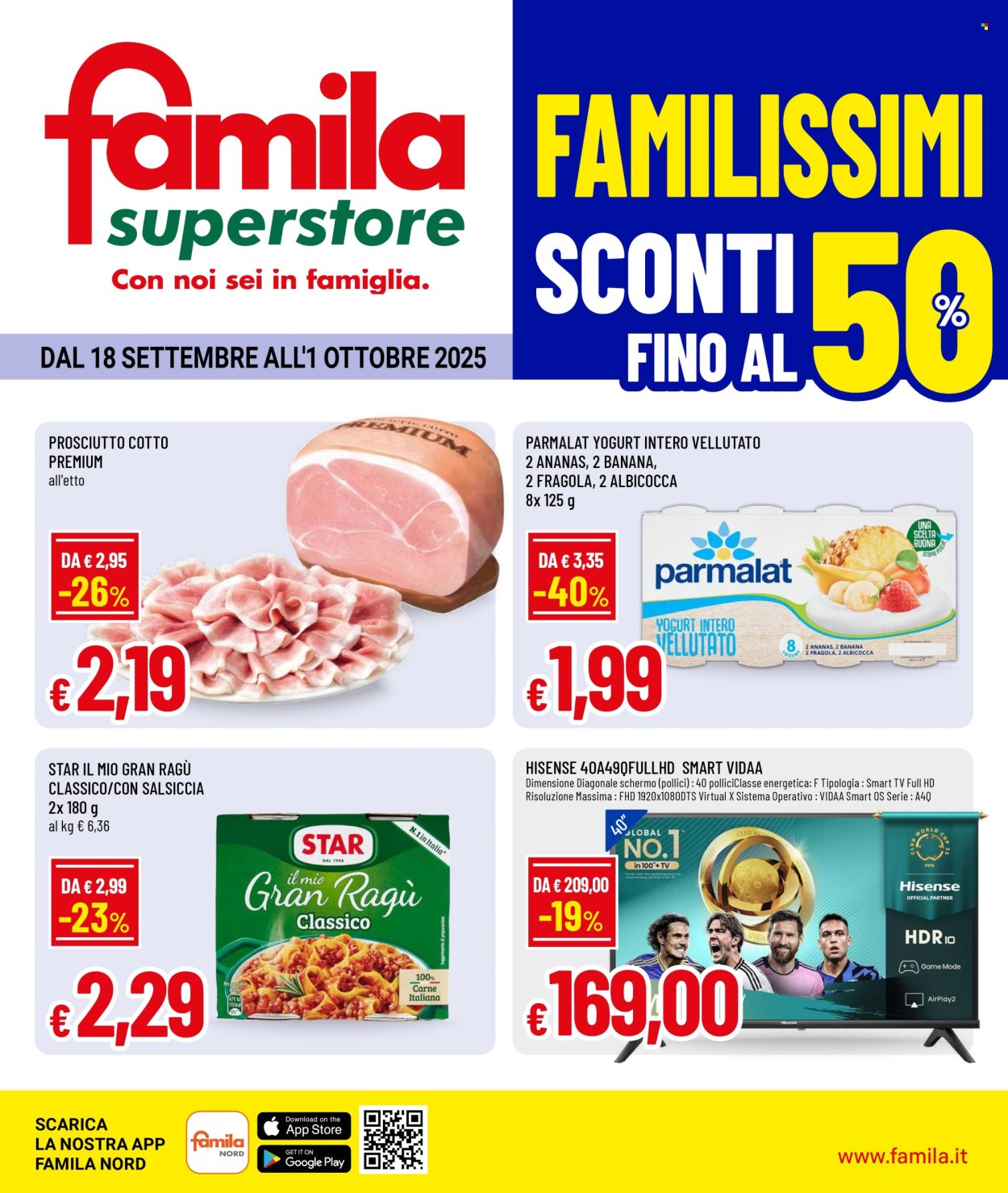 Volantino Famila - 18/9/2025 - 1/10/2025. Pagina 1
