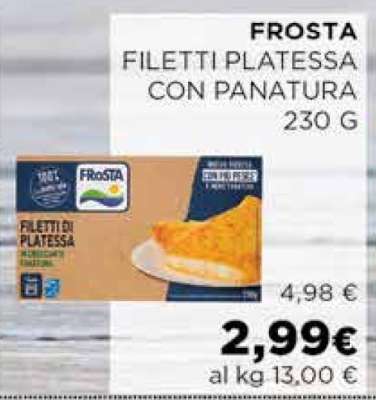 FROSTA FILETTI PLATESSA CON PANATURA