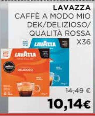 LAVAZZA CAFFÈ A MODO MIO DEK/DELIZIOSO/QUALITÀ ROSSA X36