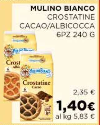 MULINO BIANCO CROSTATINE CACAO/ALBICOCCA