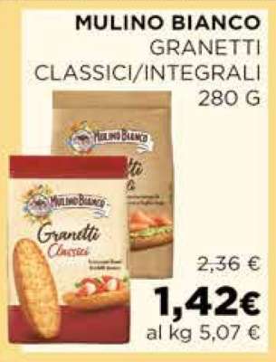 Mulino Bianco Granetti Classici/Integrali