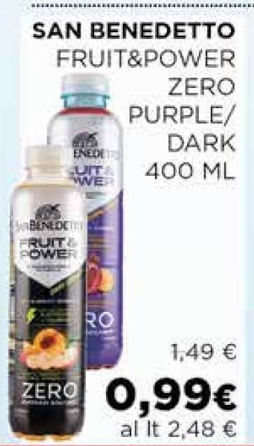 SAN BENEDETTO FRUIT&POWER ZERO PURPLE/DARK 400 ML