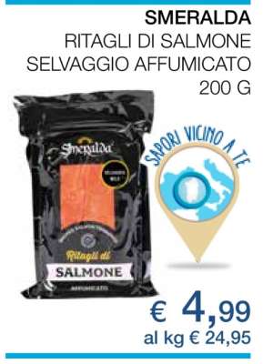 SMERALDA RITAGLI DI SALMONE SELVAGGIO AFFUMICATO