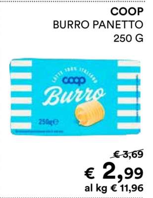 Coop Burro Panetto