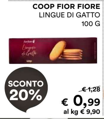 COOP FIOR FIORE LINGUE DI GATTO