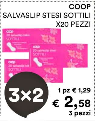 COOP SALVASLIP STESI SOTTILI X20 PEZZI