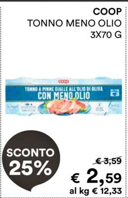 COOP TONNO MENO OLIO
