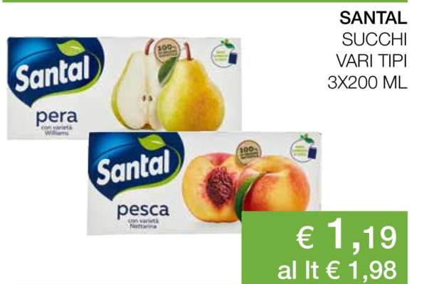 SANTAL SUCCHI VARI TIPI 3X200 ML
