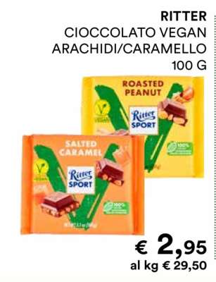 RITTER CIOCCOLATO VEGAN ARACHIDI/CARAMELLO