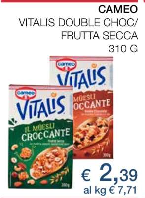 CAMEO VITALIS DOUBLE CHOC/FRUTTA SECCA