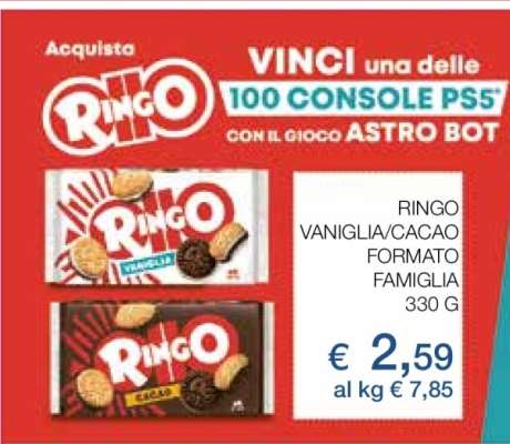 RINGO VANIGLIA/CACAO FORMATO FAMIGLIA 330 G