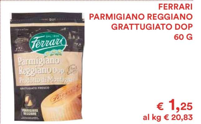 FERRARI PARMIGIANO REGGIANO GRATTUGIATO DOP 60 G