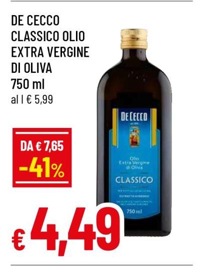 DE CECCO CLASSICO OLIO EXTRA VERGINE DI OLIVA