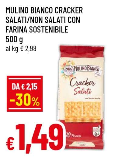 MULINO BIANCO CRACKER SALATI/NON SALATI CON FARINA SOSTENIBILE