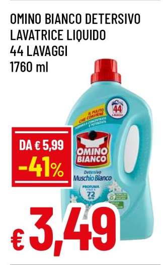 OMINO BIANCO DETERSIVO LAVATRICE LIQUIDO