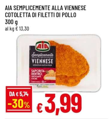 AIA Semplicemente alla Viennese Cotoletta di Filetti di Pollo