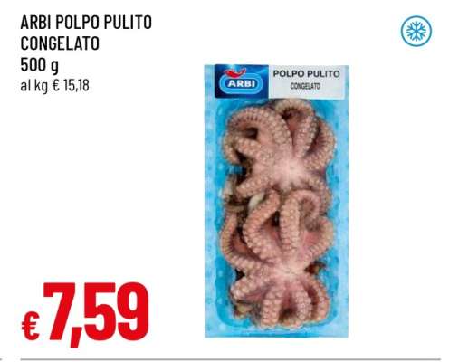 ARBI POLPO PULITO CONGELATO