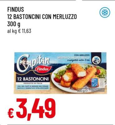 FINDUS 12 BASTONCINI CON MERLUZZO