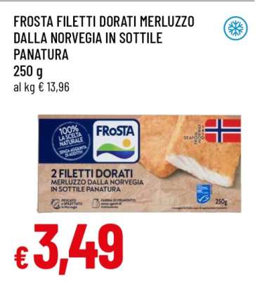 Frosta Filetti Dorati Merluzzo dalla Norvegia in Sottile Panatura