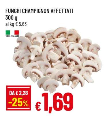Funghi Champignon Affettati