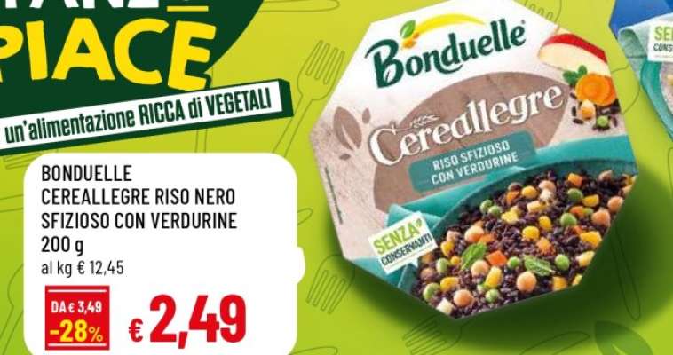 BONDUELLE CEREALLEGRE RISO NERO SFIZIOSO CON VERDURINE