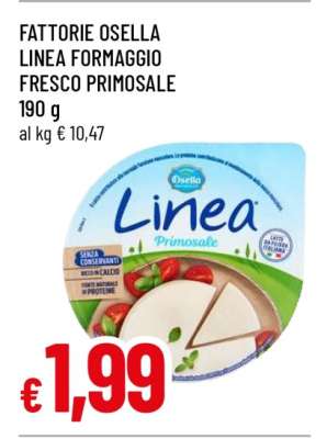 Fattorie Osella Linea Formaggio Fresco Primosale