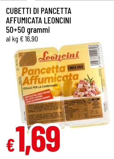CUBETTI DI PANCETTA AFFUMICATA LEONCINI
