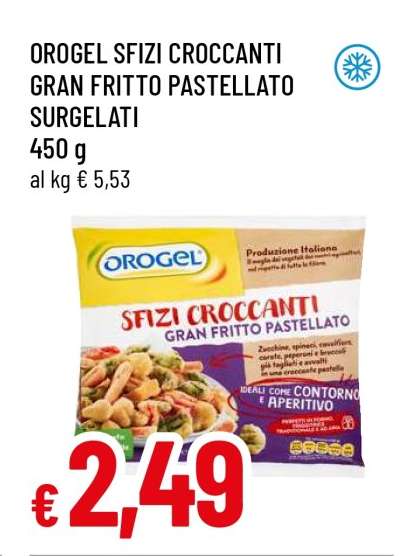 OROGEL SFIZI CROCCANTI GRAN FRITTO PASTELLATO SURGELATI