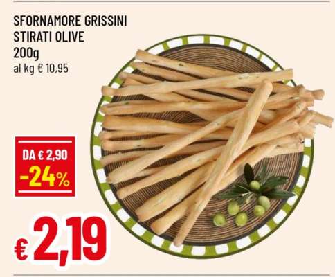 Sfornamore Grissini Stirati Olive