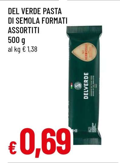 DEL VERDE PASTA DI SEMOLA FORMATI ASSORTITI
