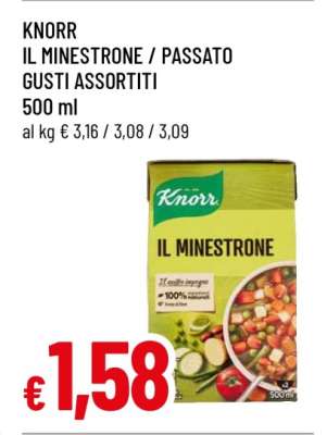 KNORR IL MINESTRONE / PASSATO GUSTI ASSORTITI