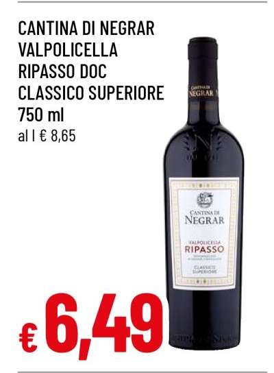 CANTINA DI NEGRAR VALPOLICELLA RIPASSO DOC CLASSICO SUPERIORE 750 ml