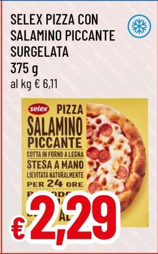 SELEX PIZZA CON SALAMINO PICCANTE SURGELATA