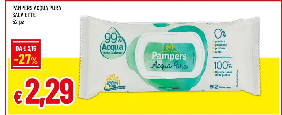 PAMPERS ACQUA PURA SALVIETTE
